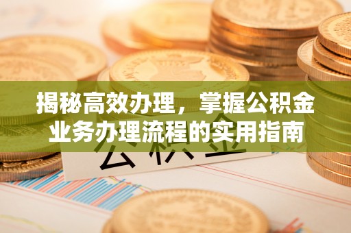 东区揭秘高效办理，掌握公积金业务办理流程的实用指南